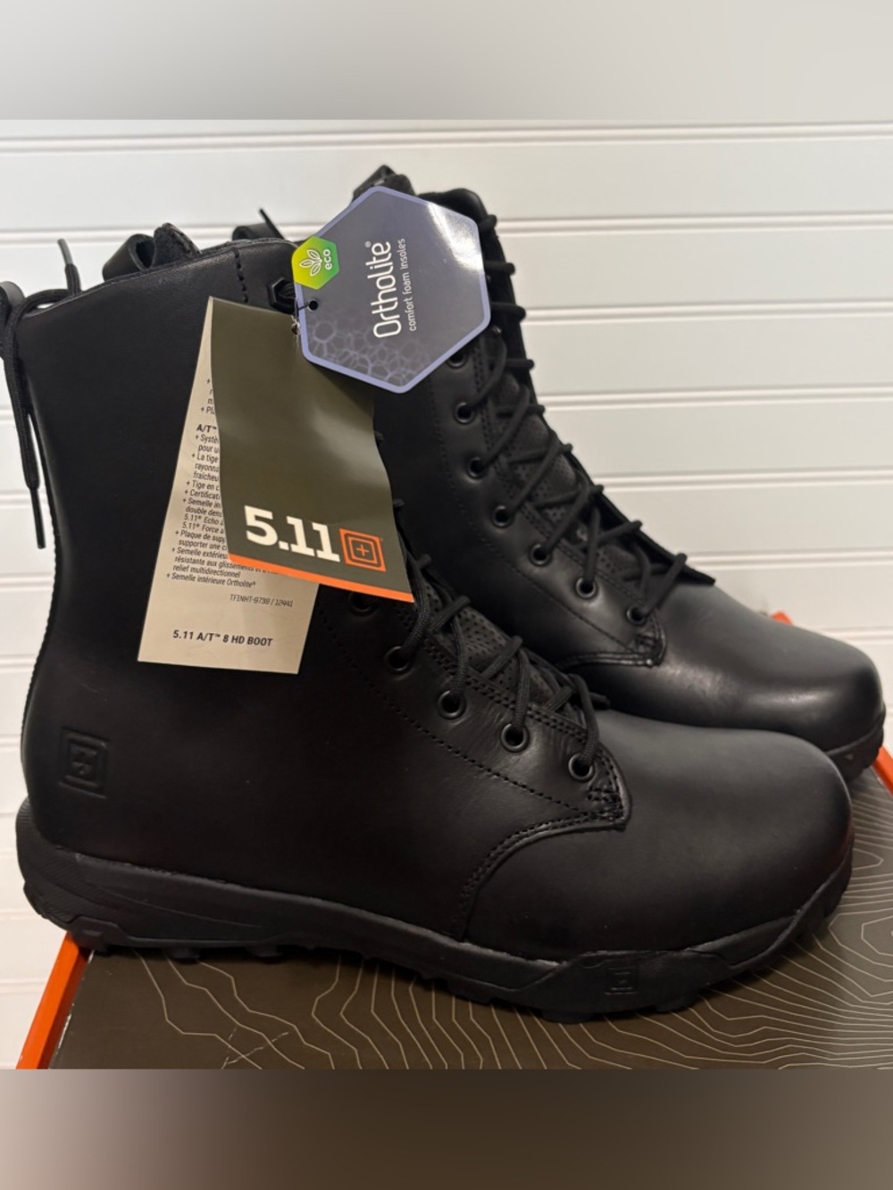 511 TACTICAL Non Zip 12441 A/T 8 HD All Terrain Leather Boots Mens Size 12 NEW